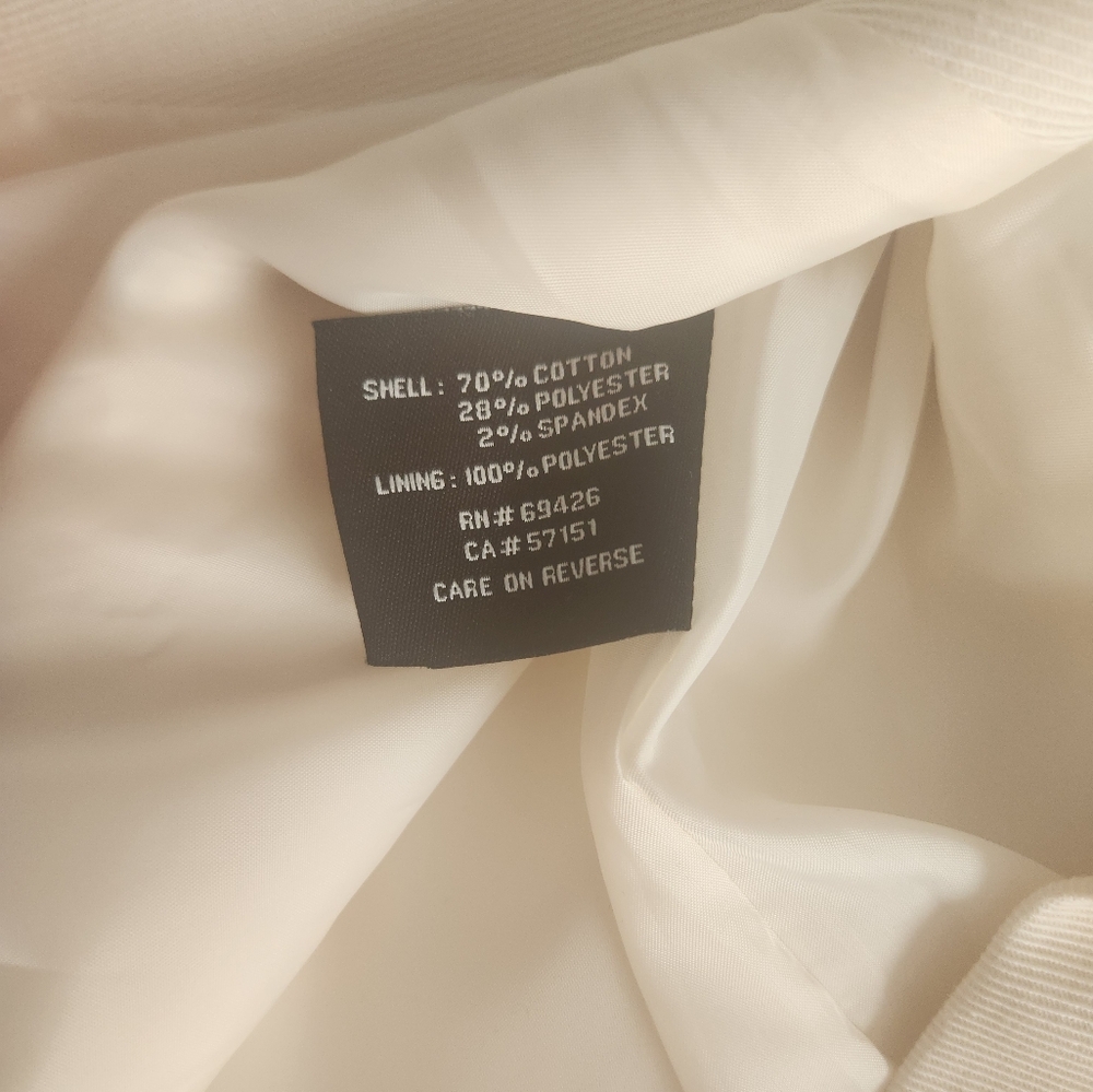 NWT Wilsons Leather Cream‎ Cloth Trenchcoat Sz Med - Picture 14 of 14